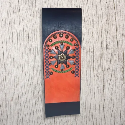 Collare in cuoio decorato per campana – 130×22