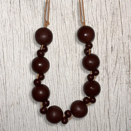 TERRA – Collana marrone in legno